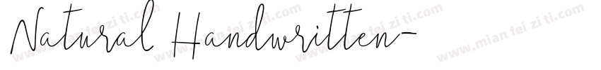 Natural Handwritten字体转换